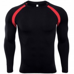 Men Compression Tops Running Shirt Long Sleeve T-shirt custom Base Layer Top for Gym Sports Fitness Workout