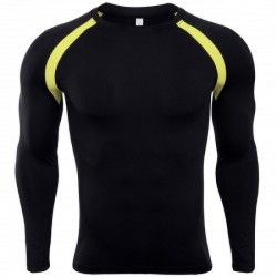 Long Sleeve Slim Autumn Spring Compression Athletic Top Men Running Yoga Sport T Shirts