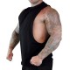 Mens new design mens vest tops oversized gym wear big armhole open side tanks top singlets Quick Dry Stretchable Stringer