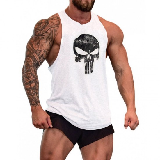 custom Summer Sleeveless Muscle Shirt 100% Polyester Quick-drying Singlet Men's Muscle Fitness Tank Tops
