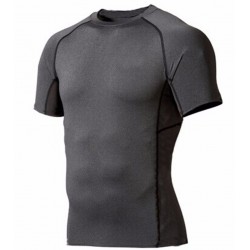    Men's fitness short sleeved sports running tight round neck T-shirt basketball football compression quick drying shirt