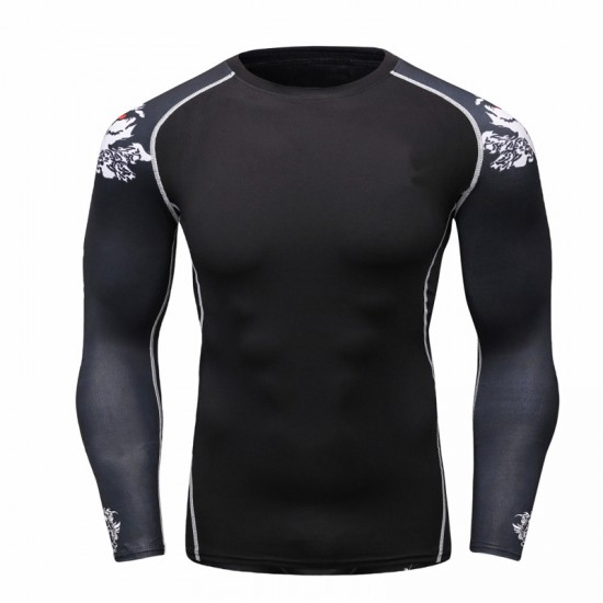 Top quality custom gym fitness clothing men dry fit compression sports wear