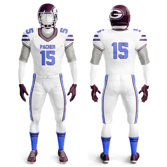 Customized Best Design Sports Wears Customized Sublimation Adult Wholesale American Football Uniforms