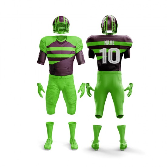 High Quality Latest Design team American football uniform set American football 6 Panels jersey and pants for youth and adults