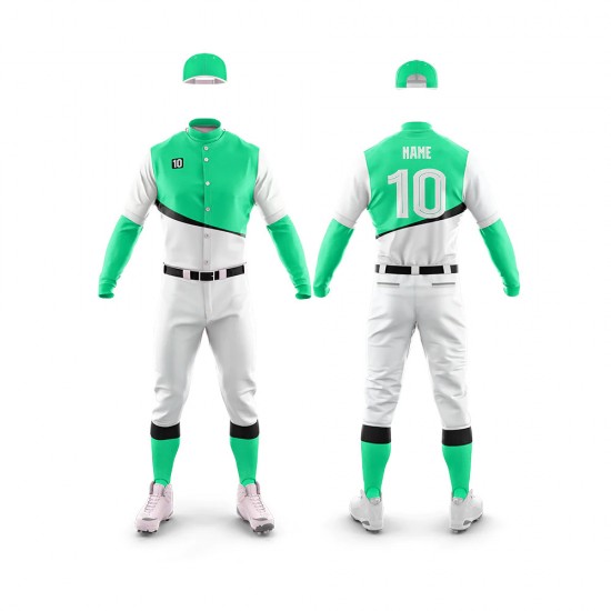 Newest Style Custom Polyester Made Baseball Jersey Uniform Plain Regular Fit