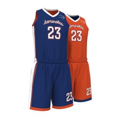    Latest Custom Sublimation Design Reversible Embroidery Basketball Uniform Set Best Wholesale Men Basketball Jersey Uniform