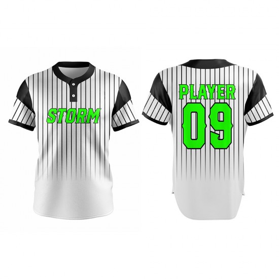 Custom Made 2 Button Short Sleeve Sublimated Fast Pitch Jerseys Men Wholesale Sublimated Mens Youth Baseball Jerseys